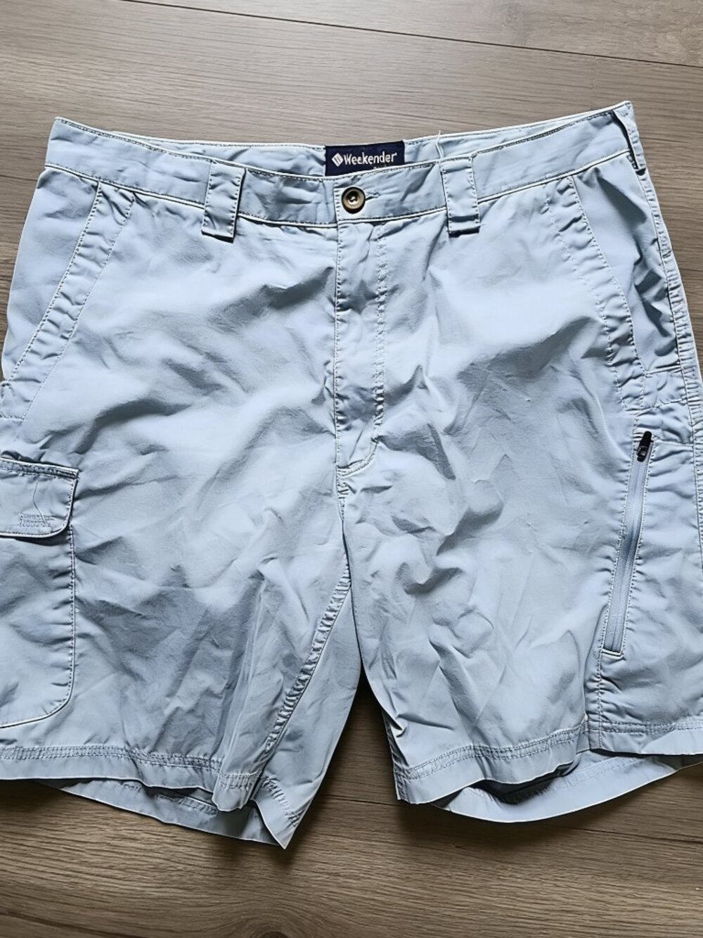 Weekender Trader Cargo Men's Shorts Light Blue Size 38 Hiking Camping - Picture 5 of 5
